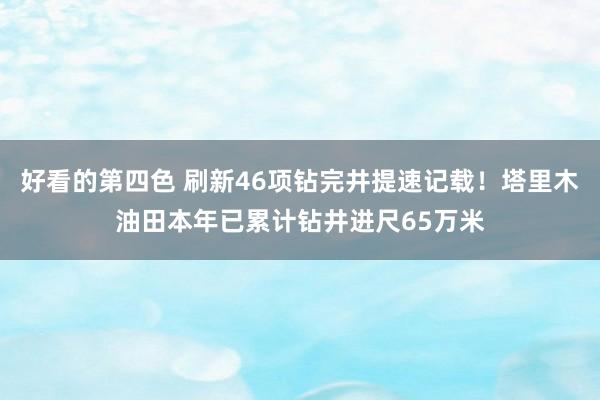 好看的第四色 刷新46项钻完井提速记载！塔里木油田本年已累计钻井进尺65万米