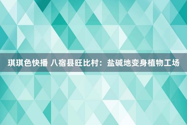 琪琪色快播 八宿县旺比村：盐碱地变身植物工场