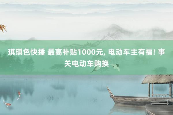 琪琪色快播 最高补贴1000元, 电动车主有福! 事关电动车购换