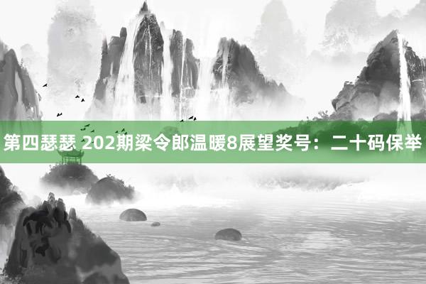 第四瑟瑟 202期梁令郎温暖8展望奖号：二十码保举