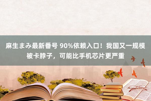 麻生まみ最新番号 90%依赖入口！我国又一规模被卡脖子，可能比手机芯片更严重