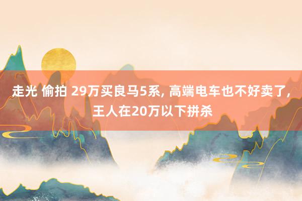 走光 偷拍 29万买良马5系, 高端电车也不好卖了, 王人在20万以下拼杀